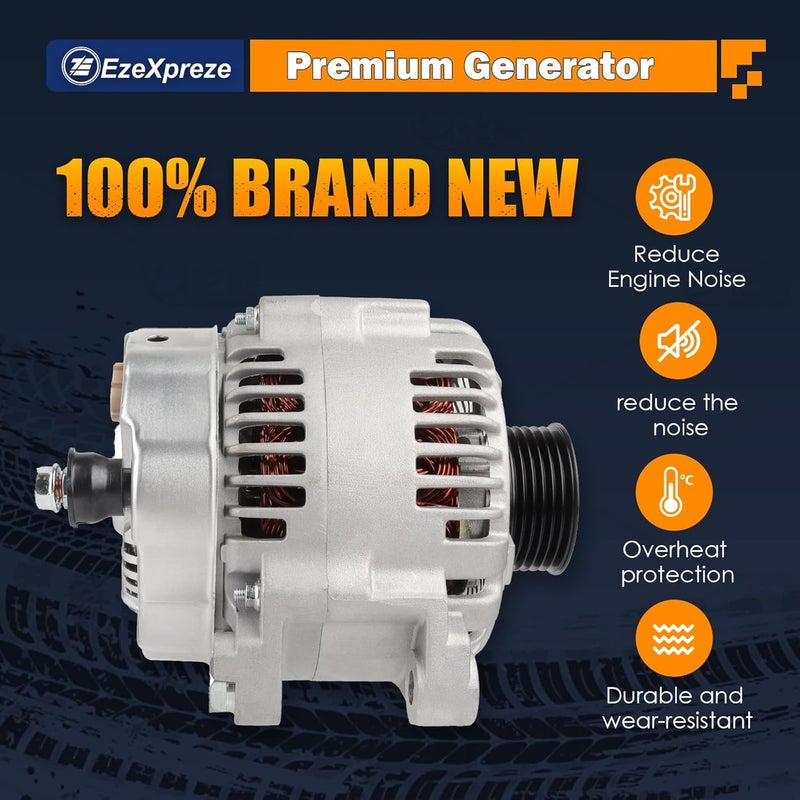E EZEXPREZE Ezexpreze 11191 New Alternator Replacement For 2006-2012 Kia Hyundai 3.3 3.8L,06-11 Azera,06-10 Santa Fe Sonata, 07-10 Entourage Veracruz, 07-09 Kia Sorento, 06-09 Sedona, 10-11 Borrego, V6 - Image 2